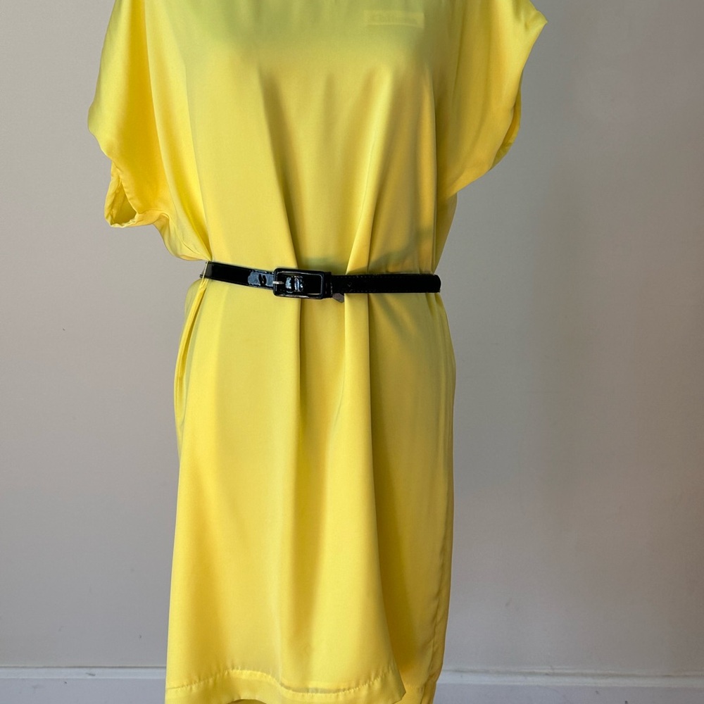 Yellow Belted Dress